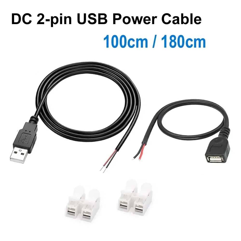 Ipex Connector - DC 2-pin USB Güç Kablosu USB