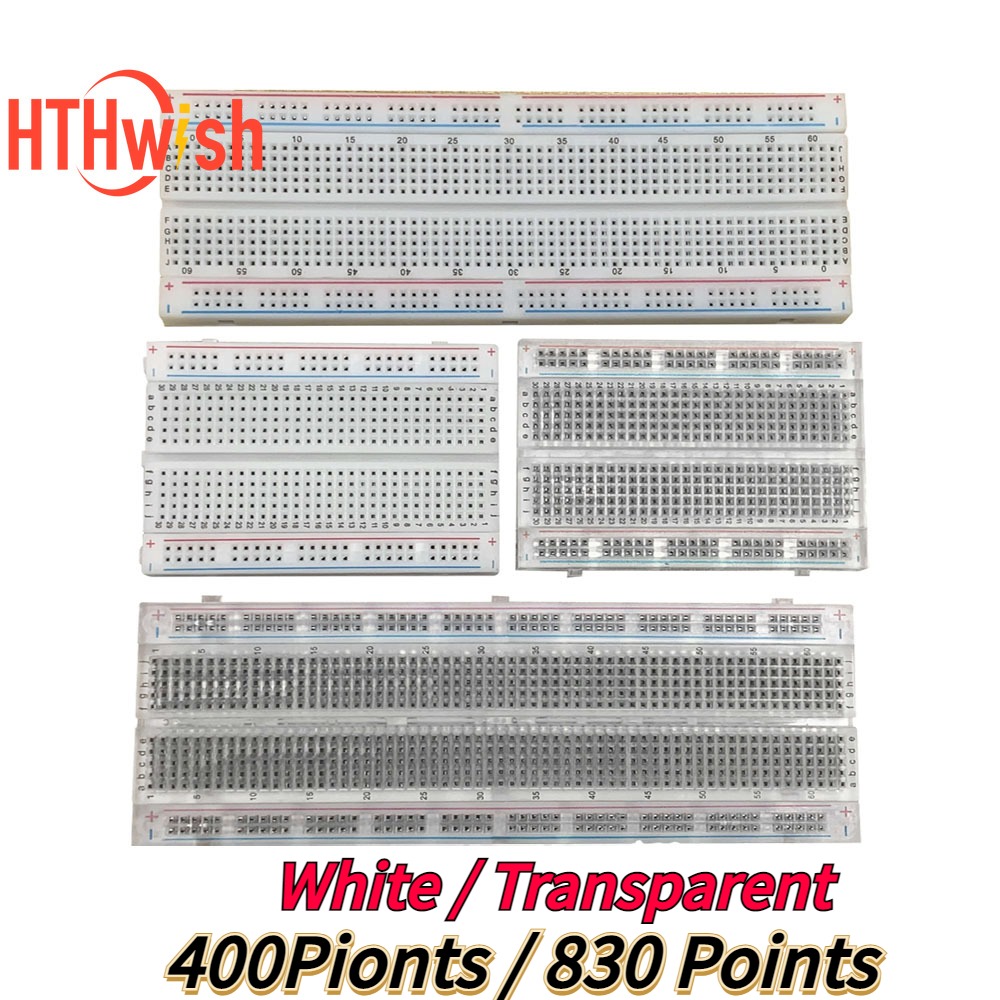 Breadboard 400 Point - 1 adet 830/400 puan lehimsiz Breadboard