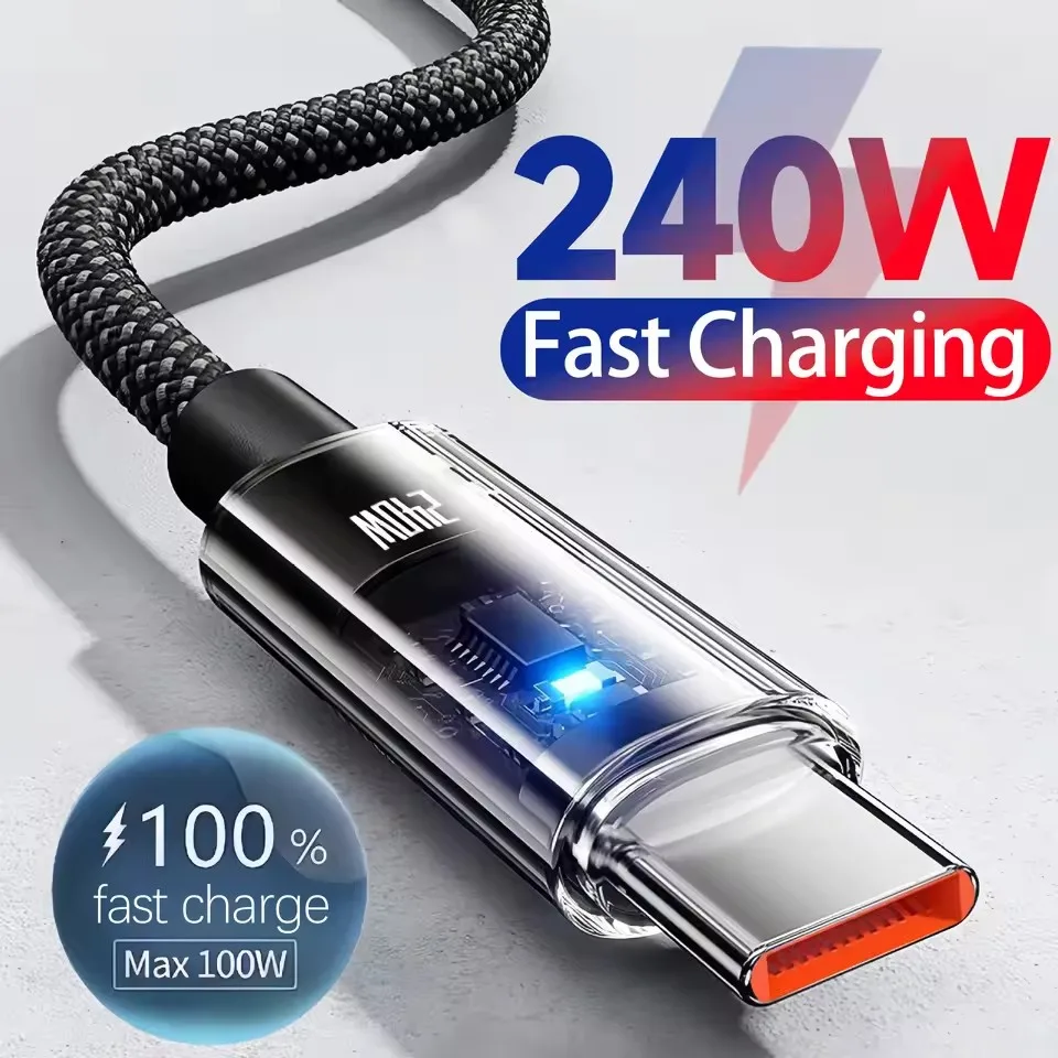 Usb C Cable - 240W Naylon USB Type C Süper