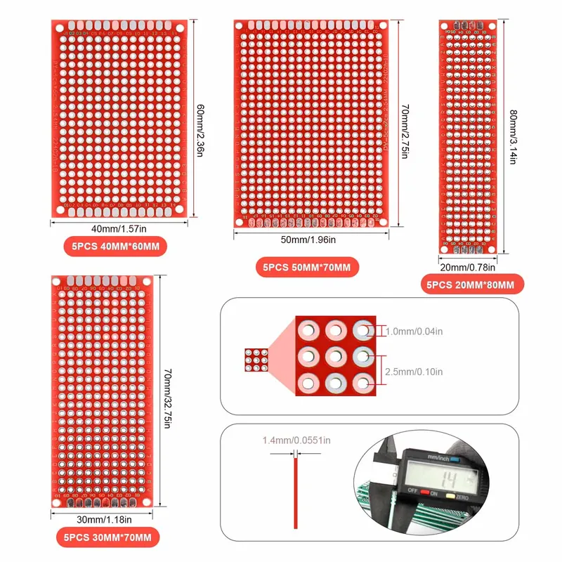 20 adet/grup PCB prototip kuru - Pcb Prototyping Board incelemesi ve fiyatı